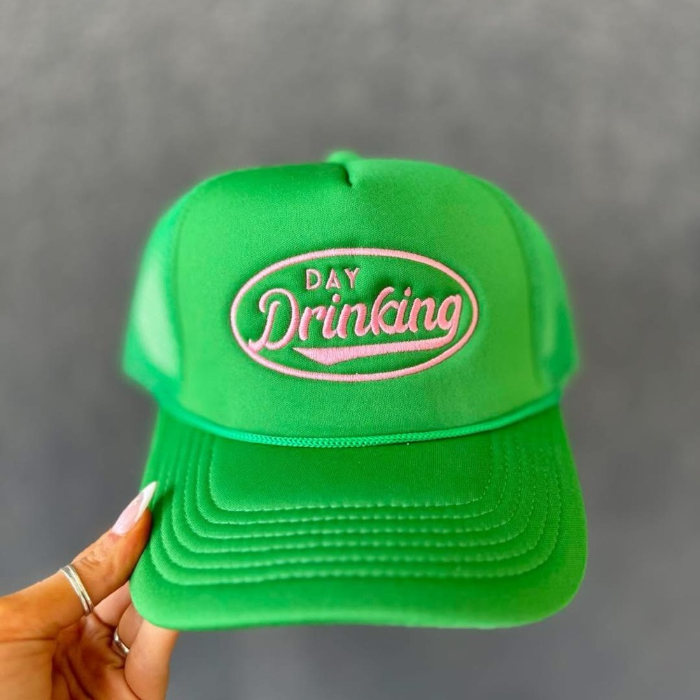 Green 'Day Drinking' Cap